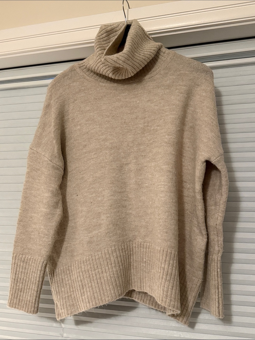 Cream Heather Turtleneck